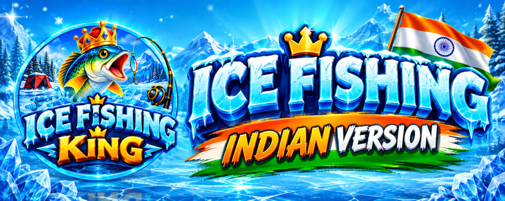 Ice fishing game banner